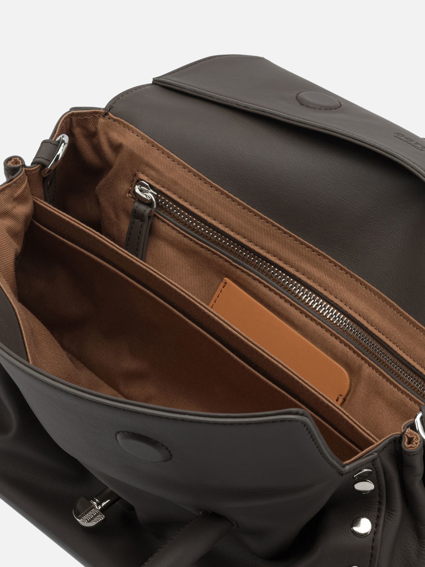 Medium bags 100% bovine leather - Lining: 100% cotton  Brown - Zanellato Women | PDP | VIETTI Online Store | thumbnail_5