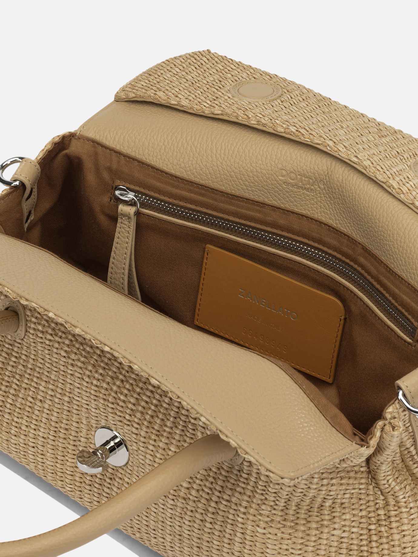 Medium bags 70% polyester 30% bovine leather - Lining: 100% cotton  Beige - Zanellato Women | PDP | VIETTI Online Store | thumbnail_5