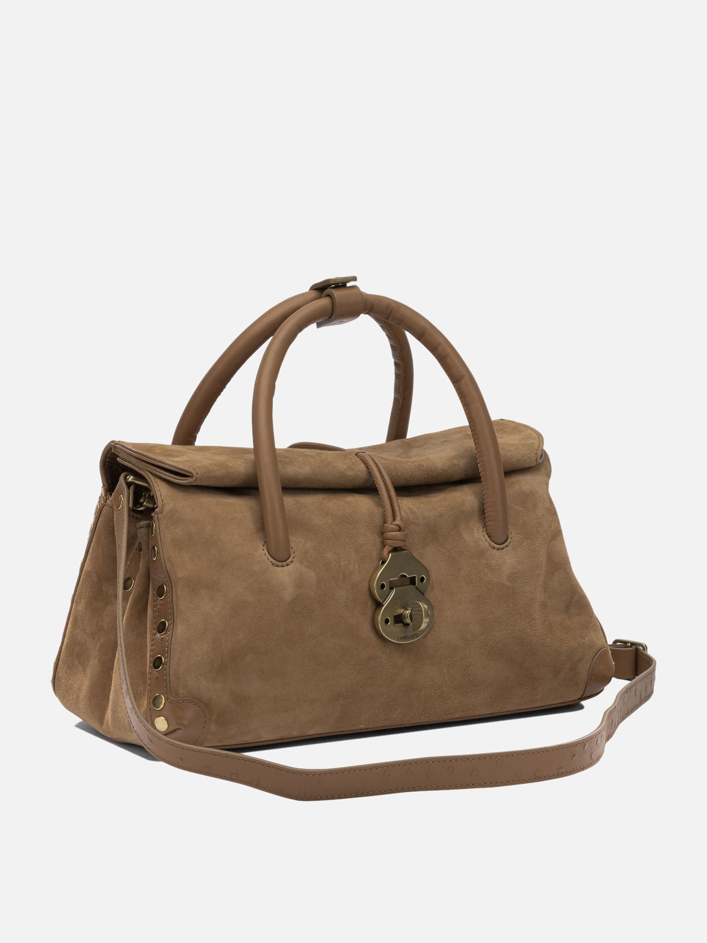Medium bags 100% lamb leather - Lining: 100% cotton  Brown - Zanellato Women | PDP | VIETTI Online Store | Zoom-Modal_2
