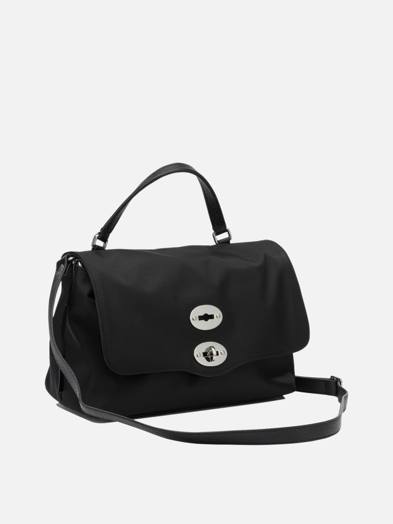 Medium bags 85% nylon 15% bovine leather - Lining: 100% cotton  Black - Zanellato Women | PDP | VIETTI Online Store | thumbnail_2