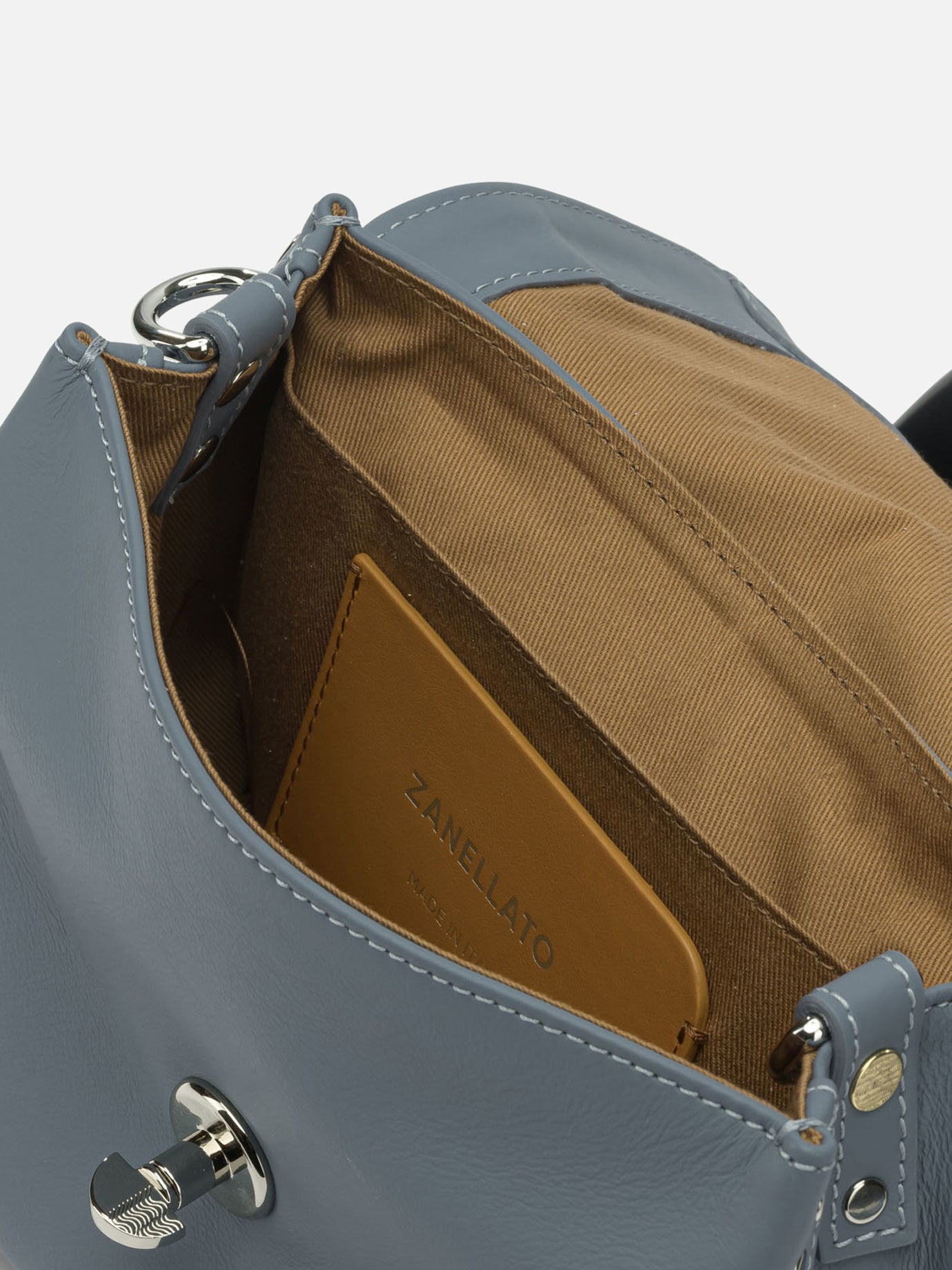 Small bags 100% bovine leather - Lining: 100% cotton  Light blue - Zanellato Women | PDP | VIETTI Online Store | thumbnail_5