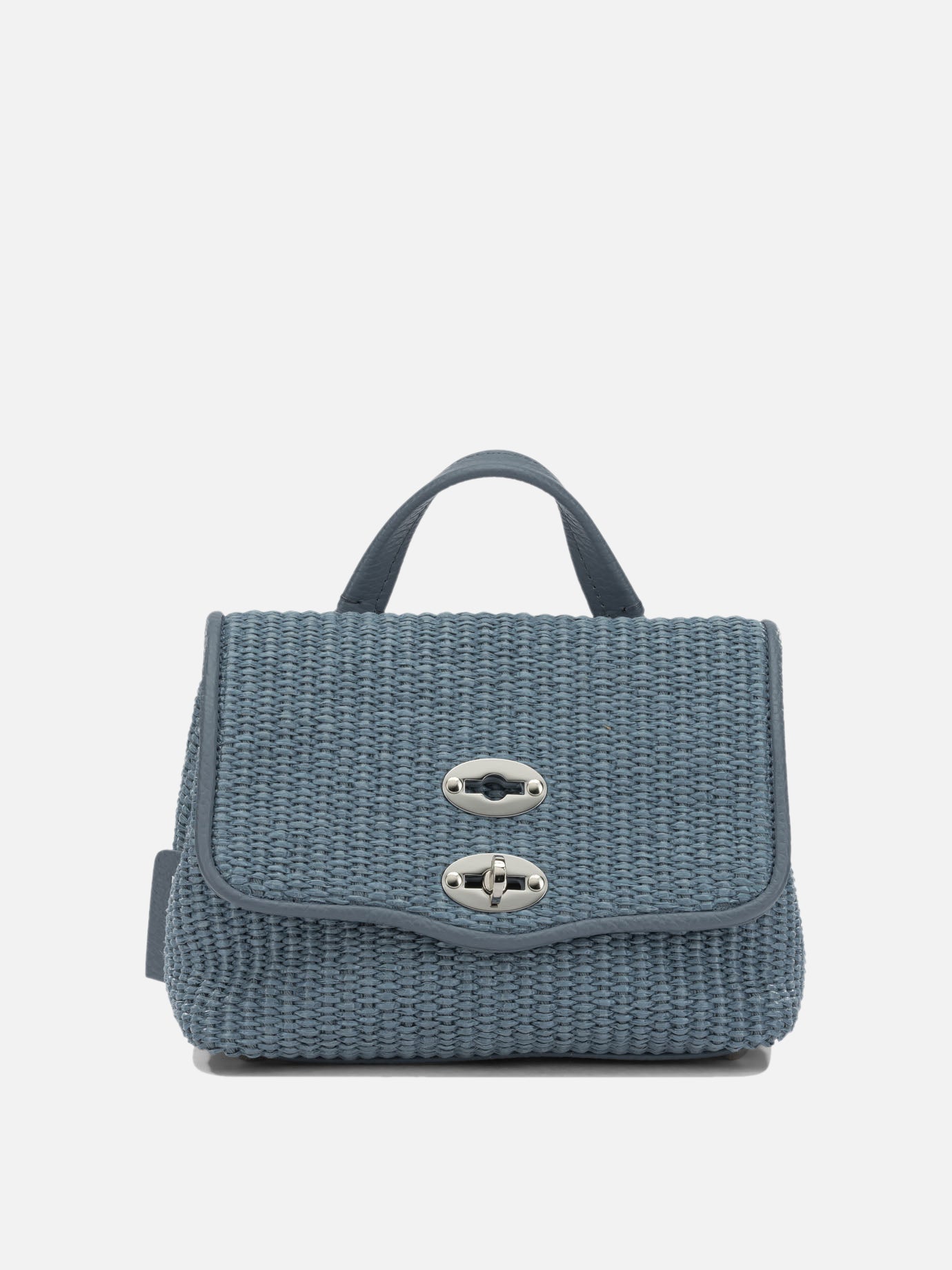 Small bags 70% polyester 30% bovine leather - Lining: 100% cotton  Light blue - Zanellato Women | PDP | VIETTI Online Store | thumbnail