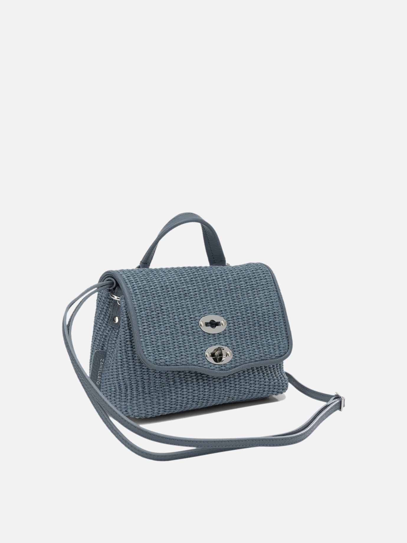 Small bags 70% polyester 30% bovine leather - Lining: 100% cotton  Light blue - Zanellato Women | PDP | VIETTI Online Store | Zoom-Modal_2
