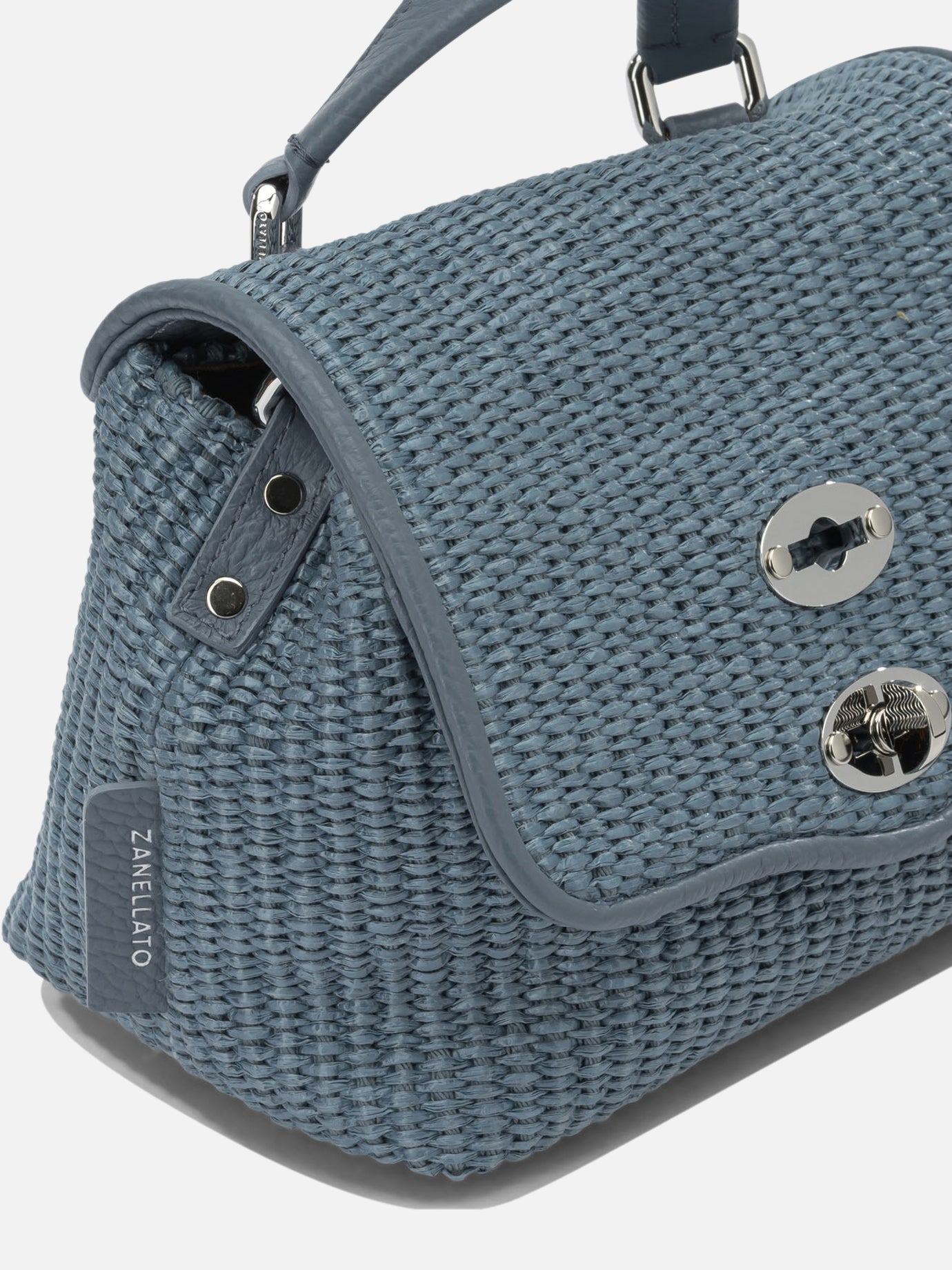 Small bags 70% polyester 30% bovine leather - Lining: 100% cotton  Light blue - Zanellato Women | PDP | VIETTI Online Store | Zoom-Modal_4
