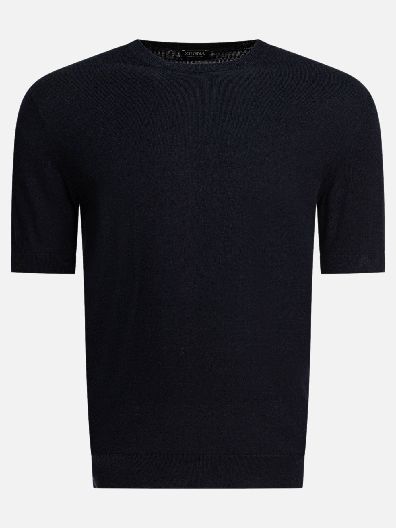 Crewneck t-shirts Solid colour  Blue - Zegna Men | PDP | VIETTI Online Store | Zoom-Modal

