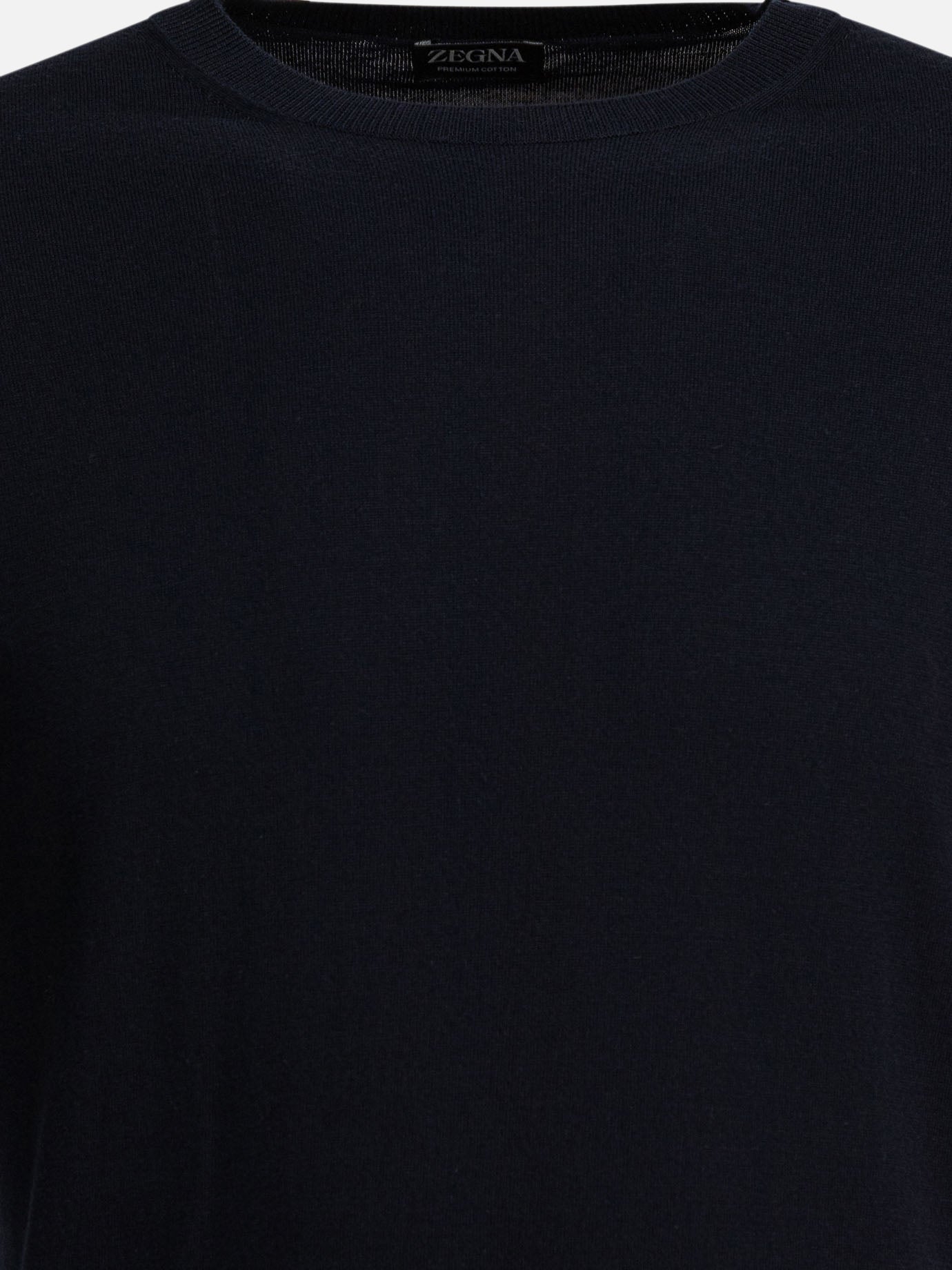 Crewneck t-shirts Solid colour  Blue - Zegna Men | PDP | VIETTI Online Store | thumbnail_3