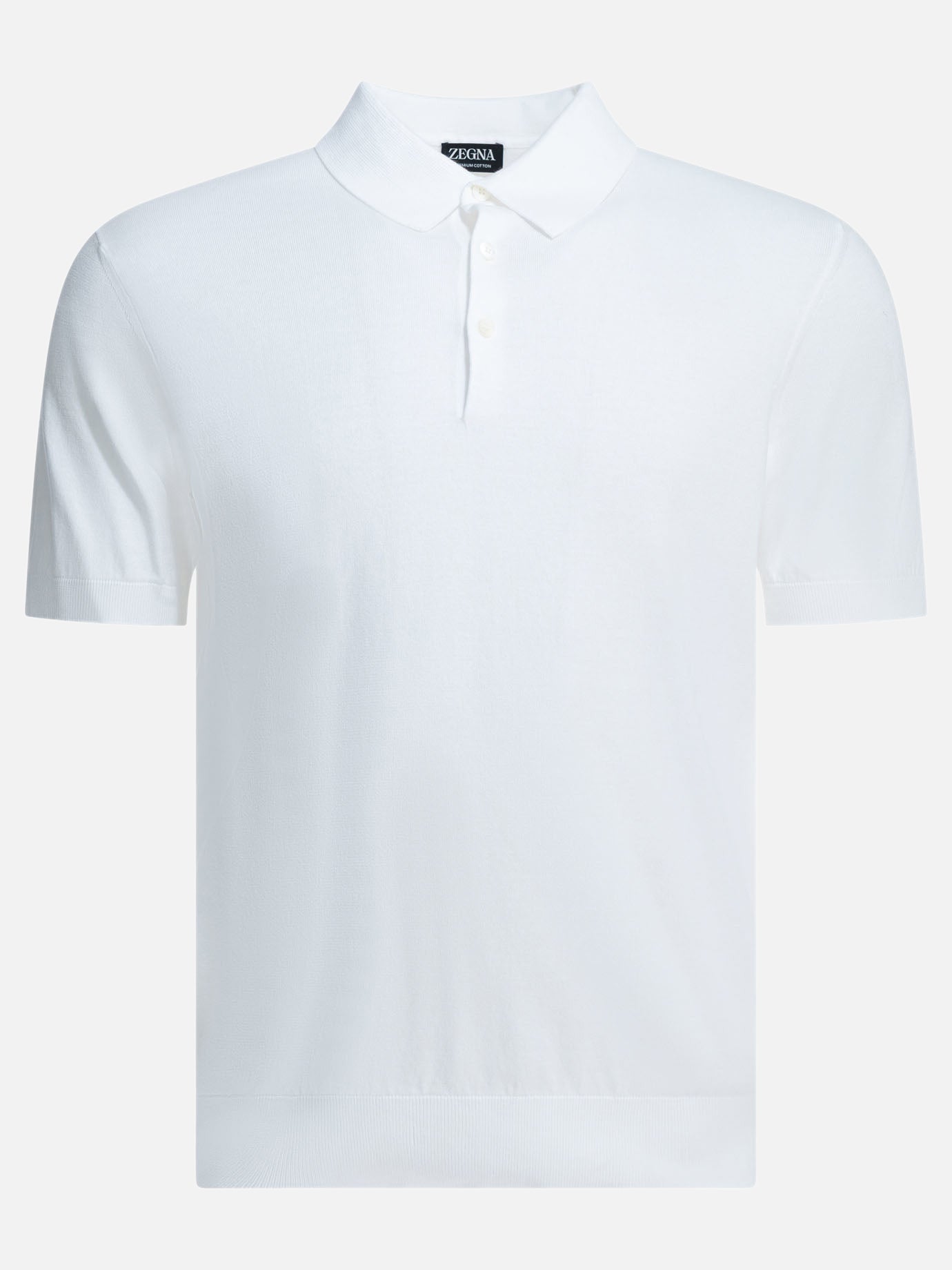Polo shirts with buttons Solid colour  White - Zegna Men | PDP | VIETTI Online Store | Zoom-Modal
