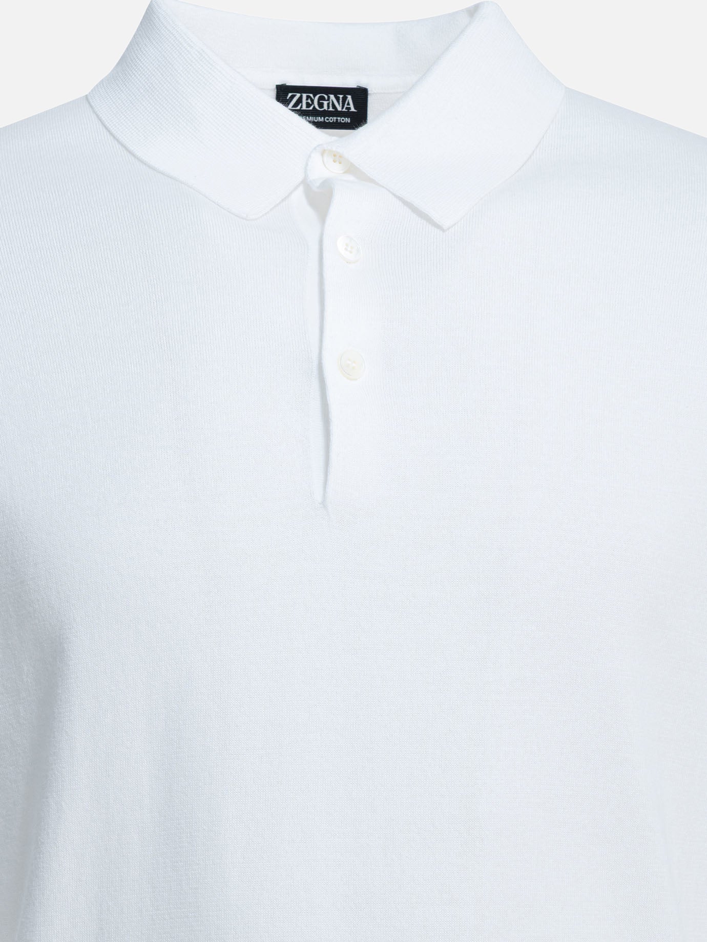 Polo shirts with buttons Solid colour  White - Zegna Men | PDP | VIETTI Online Store | Zoom-Modal_3
