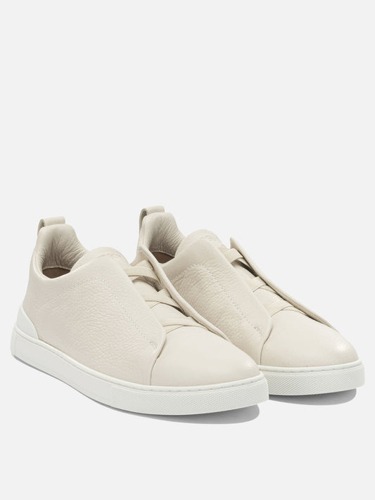 Low top sneakers 100% leather - 100% rubber  White - Zegna Men | VIETTI Online Store | 2
