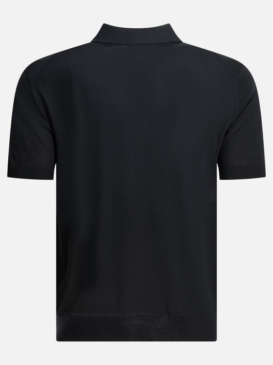 Polo con bottoni Solid colour  Blu - Zegna Uomo | PLP | VIETTI Online Store | 2
