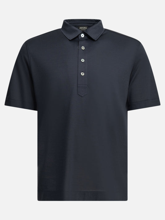 Polo shirts with buttons Solid colour  Blue - Zegna Men | PDP | VIETTI Online Store 
