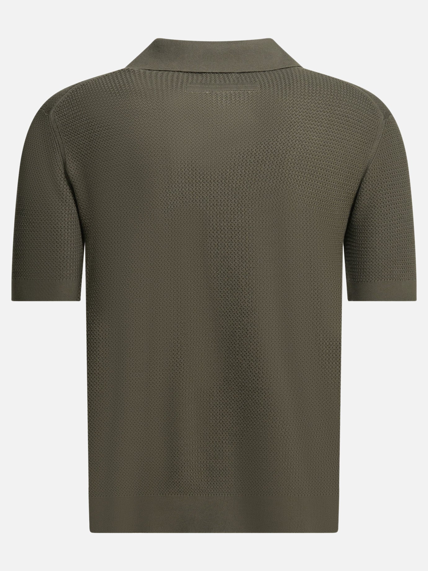 Polo shirts without buttons Textured knit  Green - Zegna Men | PDP | VIETTI Online Store | Zoom-Modal_2
