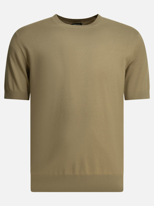 Crewneck t-shirts Solid colour  Beige - Zegna Men | PLP | VIETTI Online Store 
