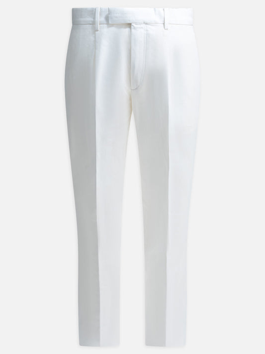 Tailored trousers Solid colour  White - Zegna Men | PLP | VIETTI Online Store 
