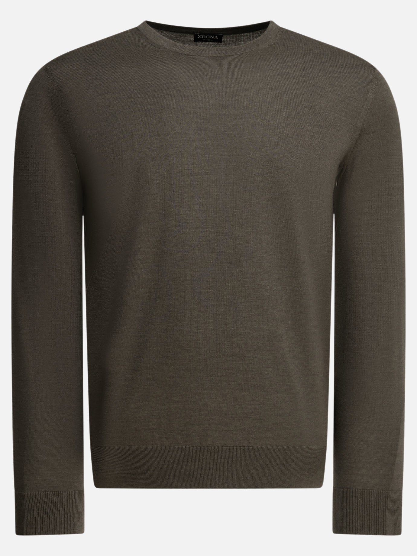 Crewneck sweaters Solid colour  Grey - Zegna Men | PDP | VIETTI Online Store | Zoom-Modal
