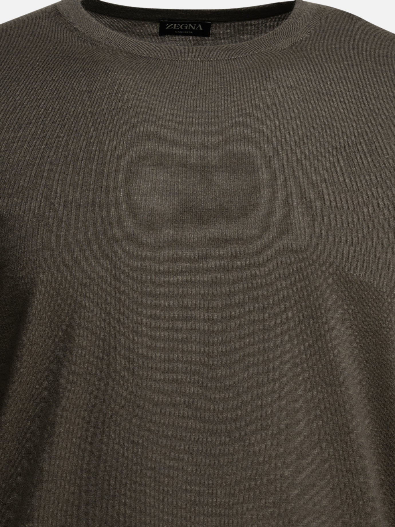 Crewneck sweaters Solid colour  Grey - Zegna Men | PDP | VIETTI Online Store | thumbnail_3