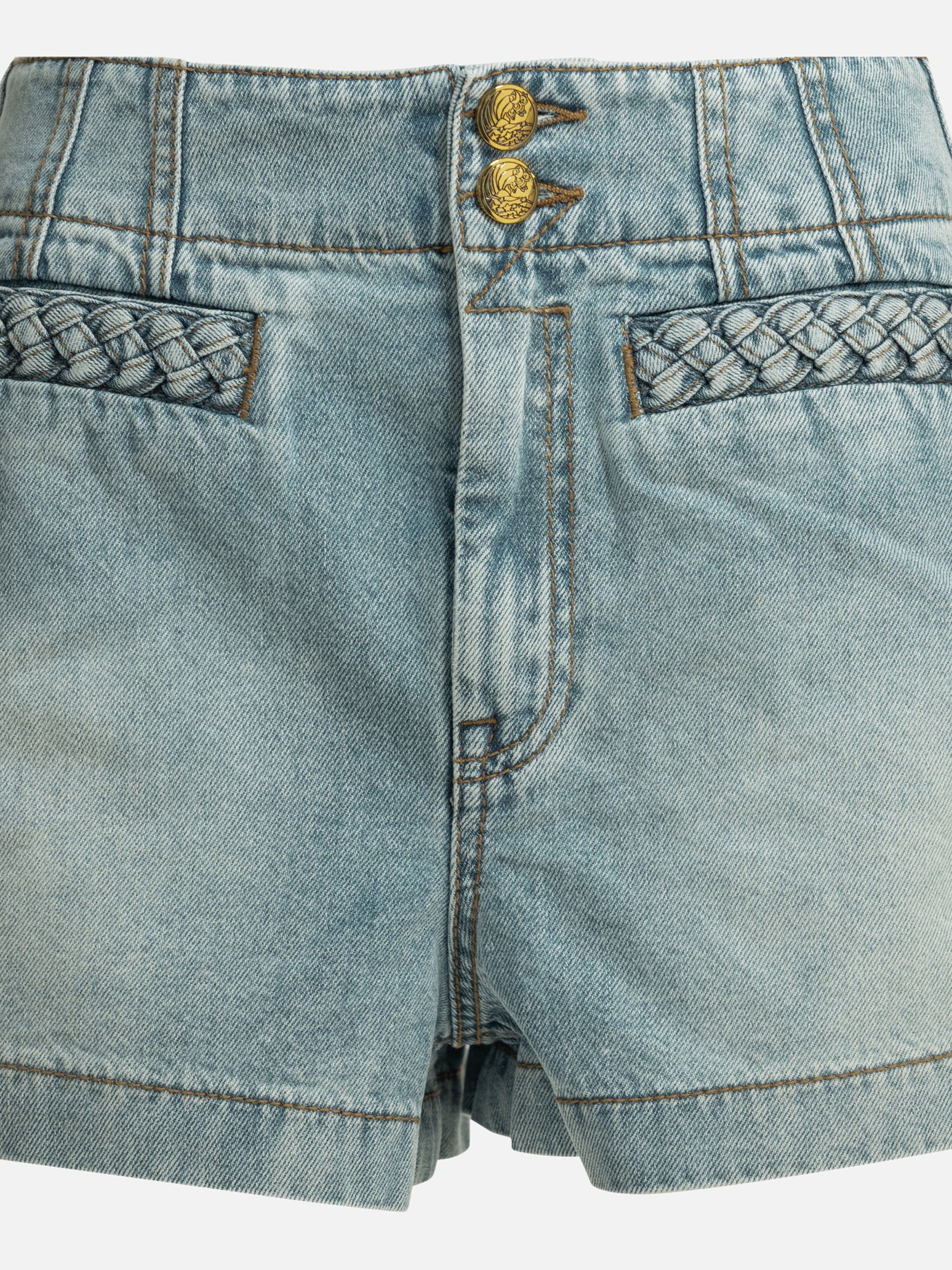 Five pockets shorts Solid colour  Light blue - Zimmermann Women | PDP | VIETTI Online Store | thumbnail_3