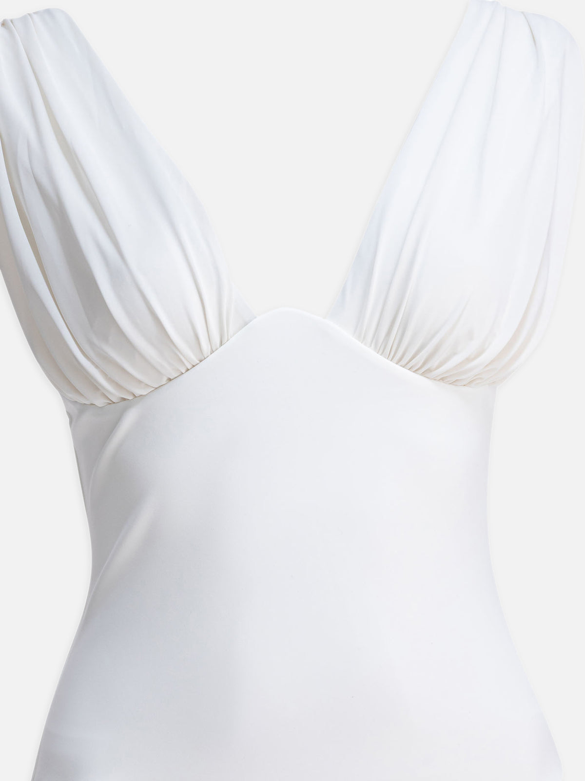 Zimmermann Draped one-piece swimsuit White - VIETTI