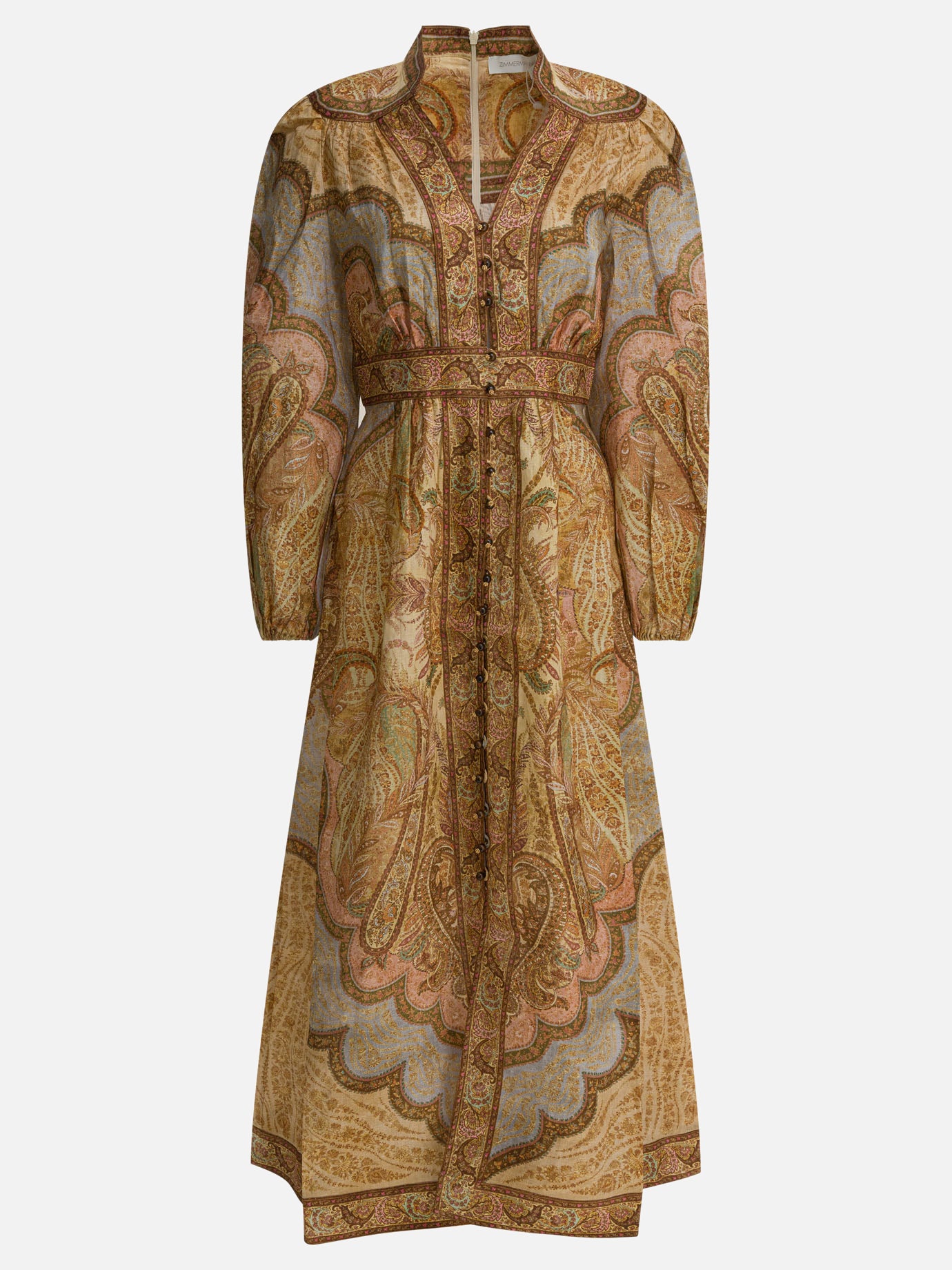 Midi dresses Paisley  Yellow - Zimmermann Women | PDP | VIETTI Online Store | thumbnail