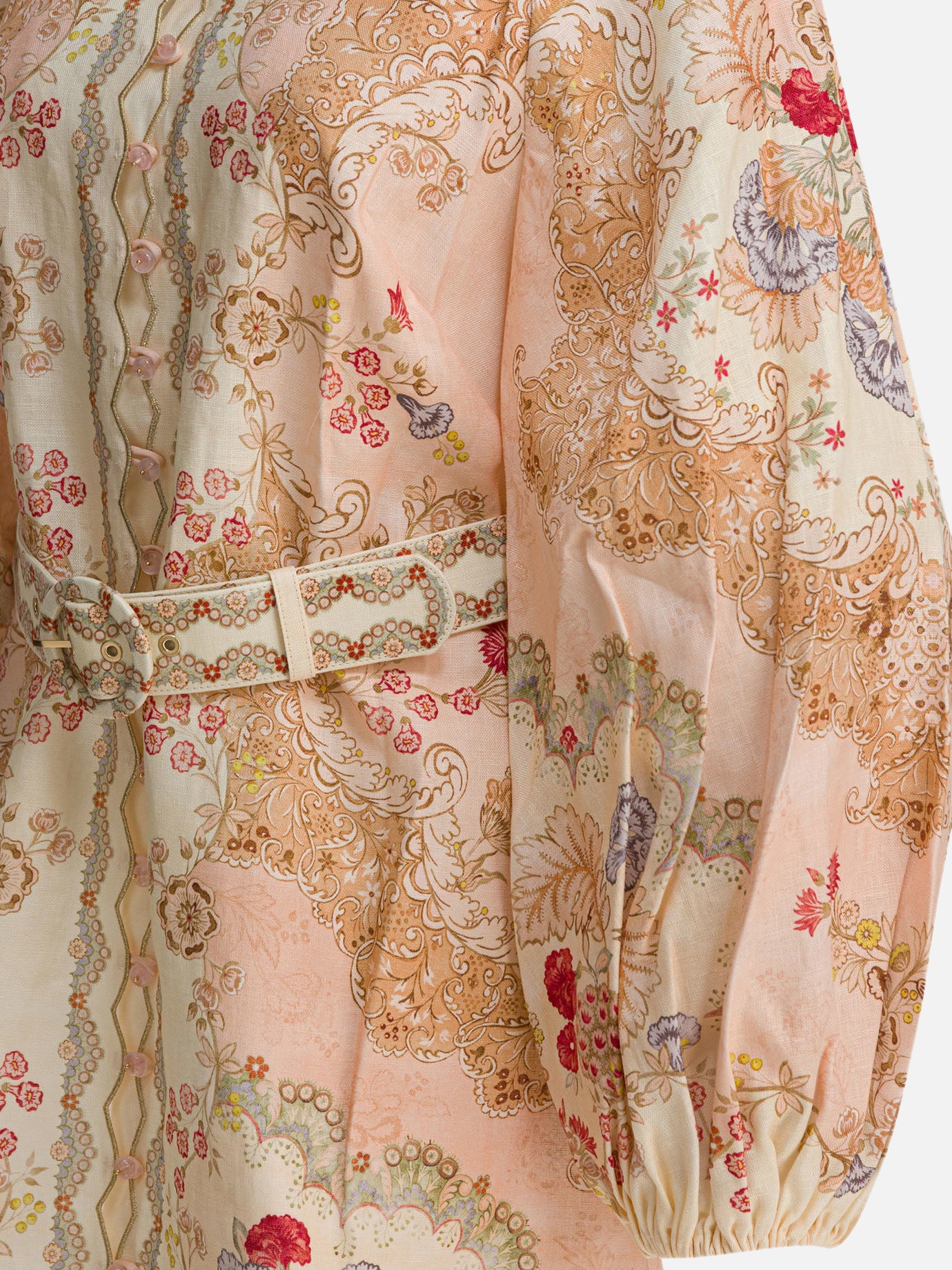 zimmermann pink floral dress Paisley Alchemy Button Mini back detail and softly gathered bodice enhance its effortless sophistication Zimmermann Girls Pink Floral Dress