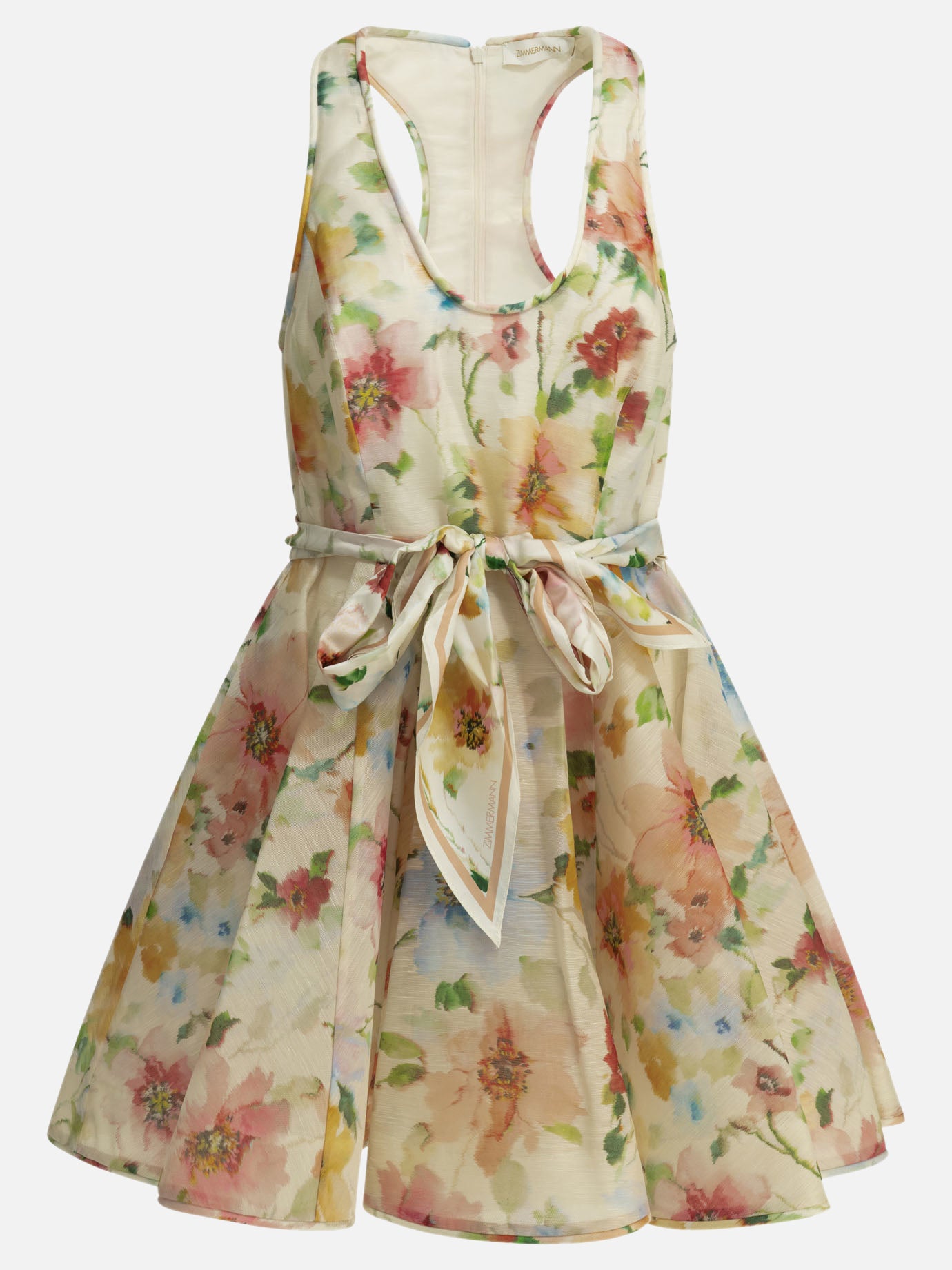 Mini dresses Floral  Pink - Zimmermann Women | PDP | VIETTI Online Store | thumbnail