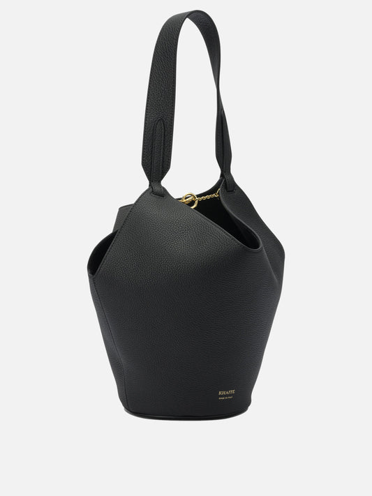 Khaite "Lotus Mini" Small Shoulder Bag Black

