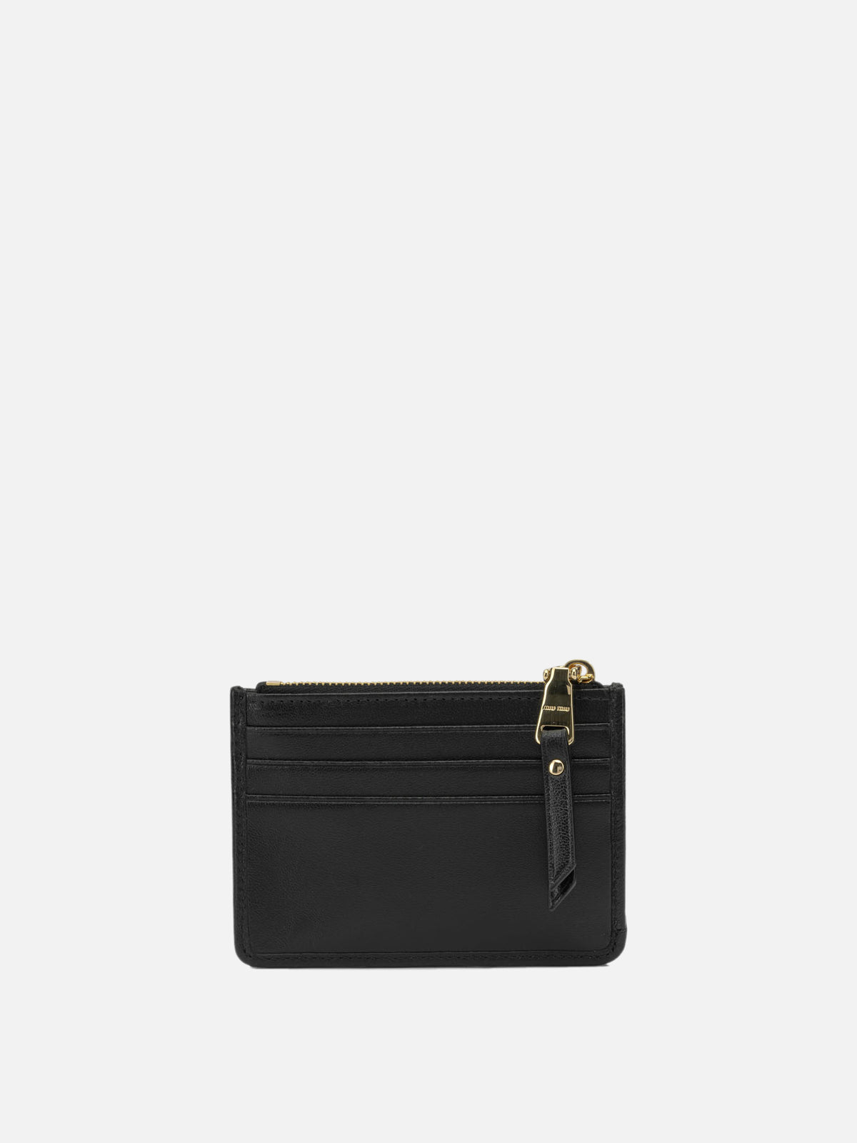Miu Miu Quilted nappa leather cardholder Black