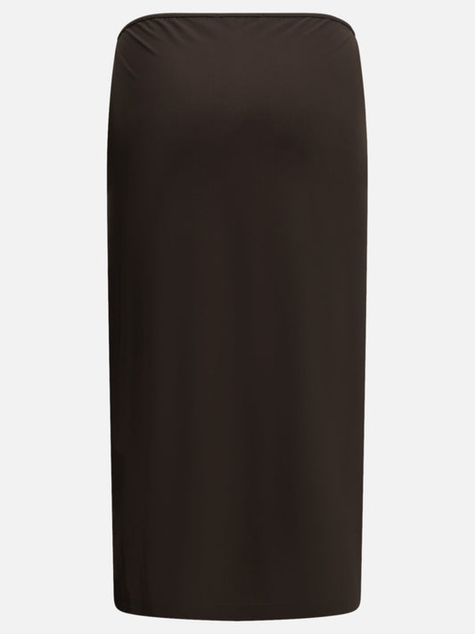 Miu Miu Midi skirt with logo Brown

