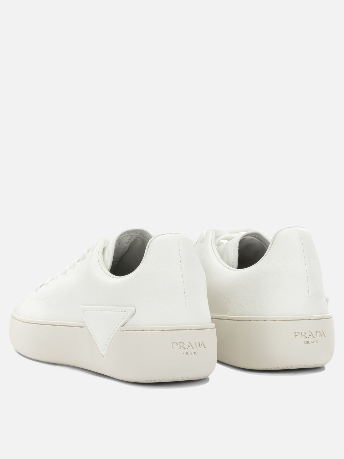 Prada "Court" Low-Top Sneakers White