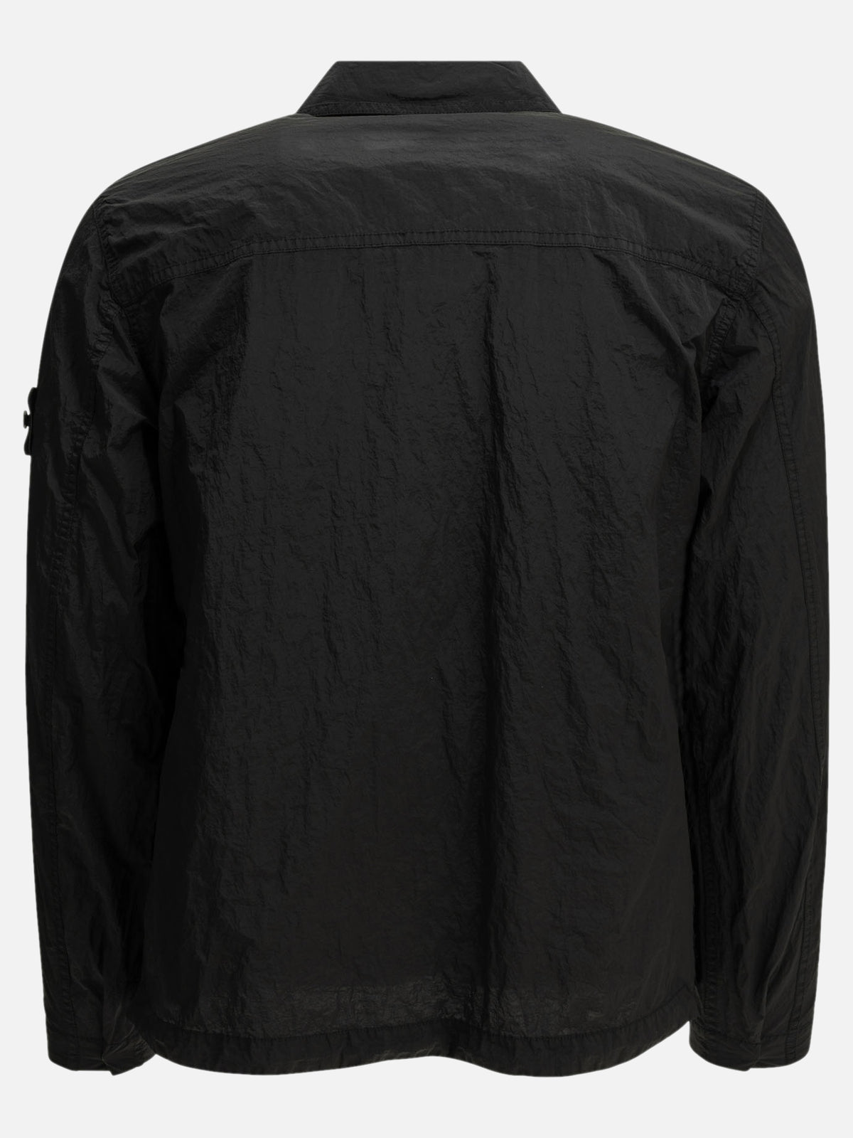 Stone Island Overshirt Jacket with Logo Black - VIETTI