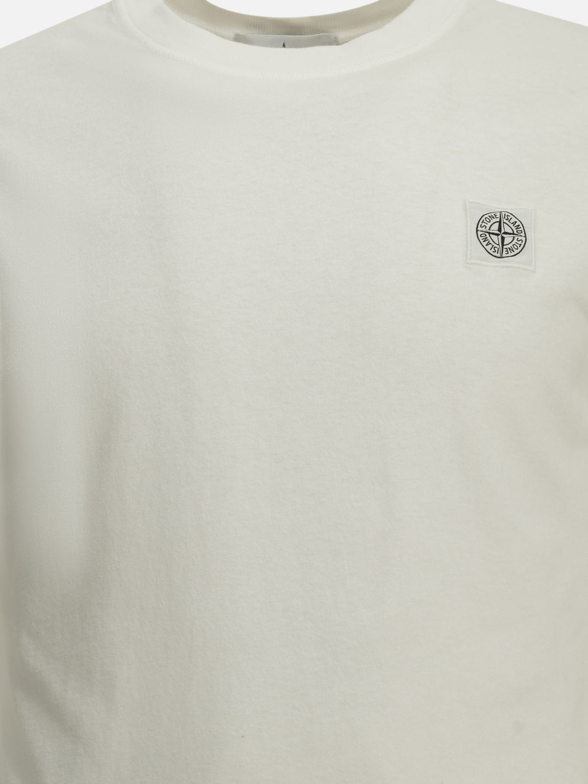 Stone Island Crew-neck T-shirt with logo White - VIETTI