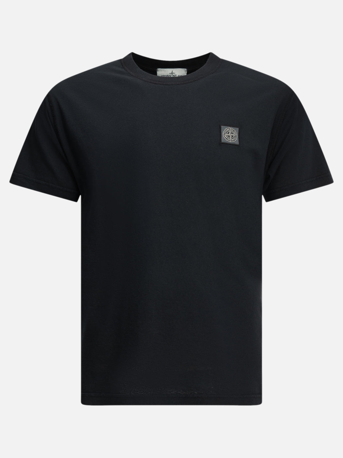 Stone Island Crew-neck T-shirt with logo Blue - VIETTI
