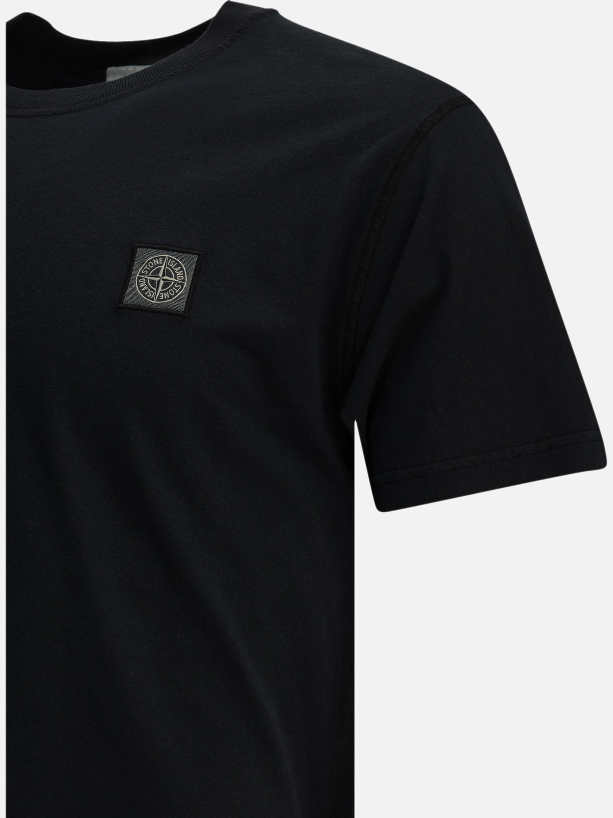 Stone Island Crew-neck T-shirt with logo Blue - VIETTI