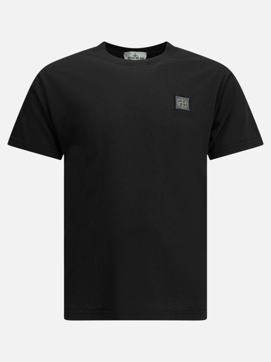 Stone Island Crew-neck T-shirt with logo Black

