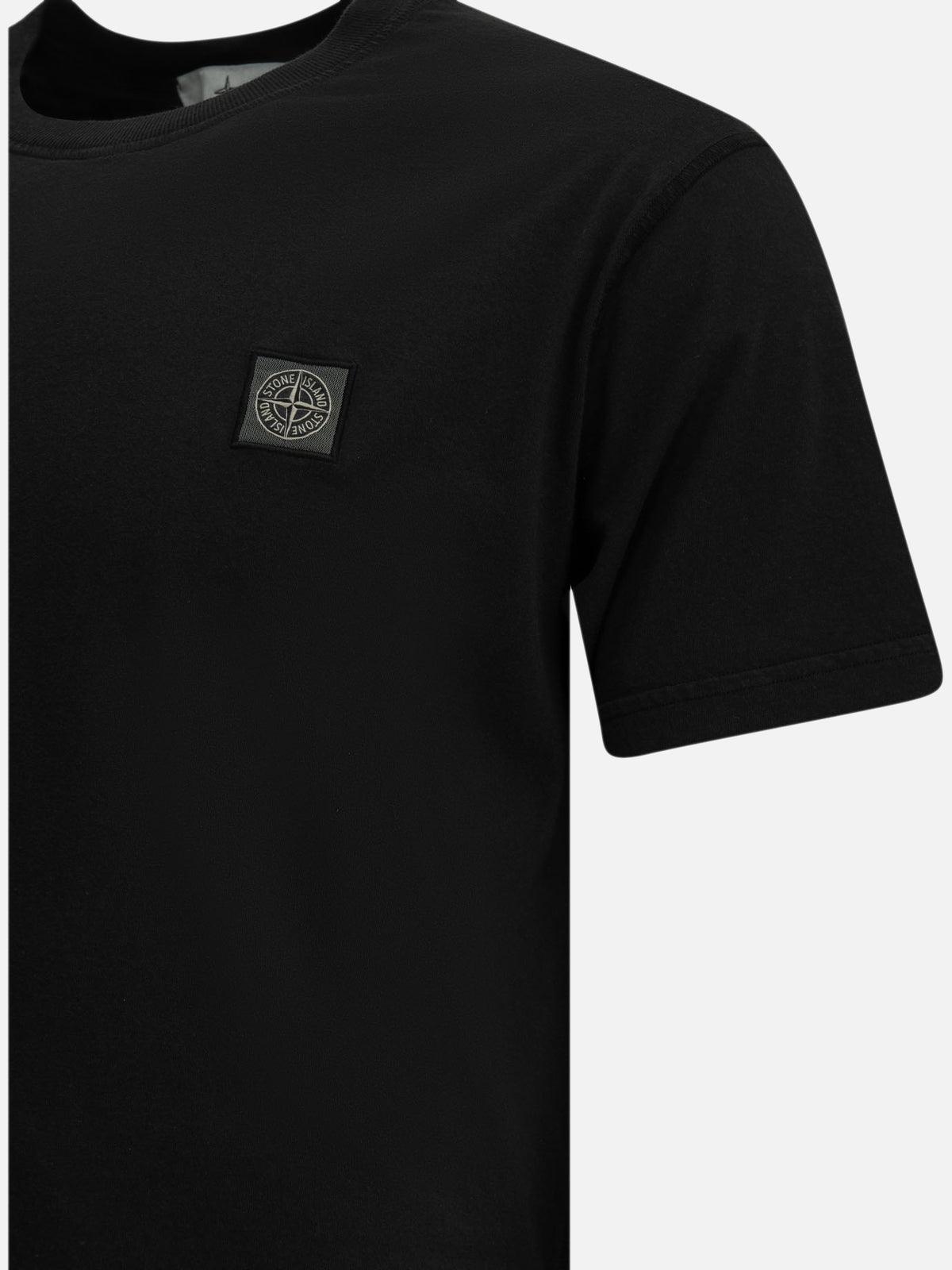 Stone Island Crew-neck T-shirt with logo Black - VIETTI