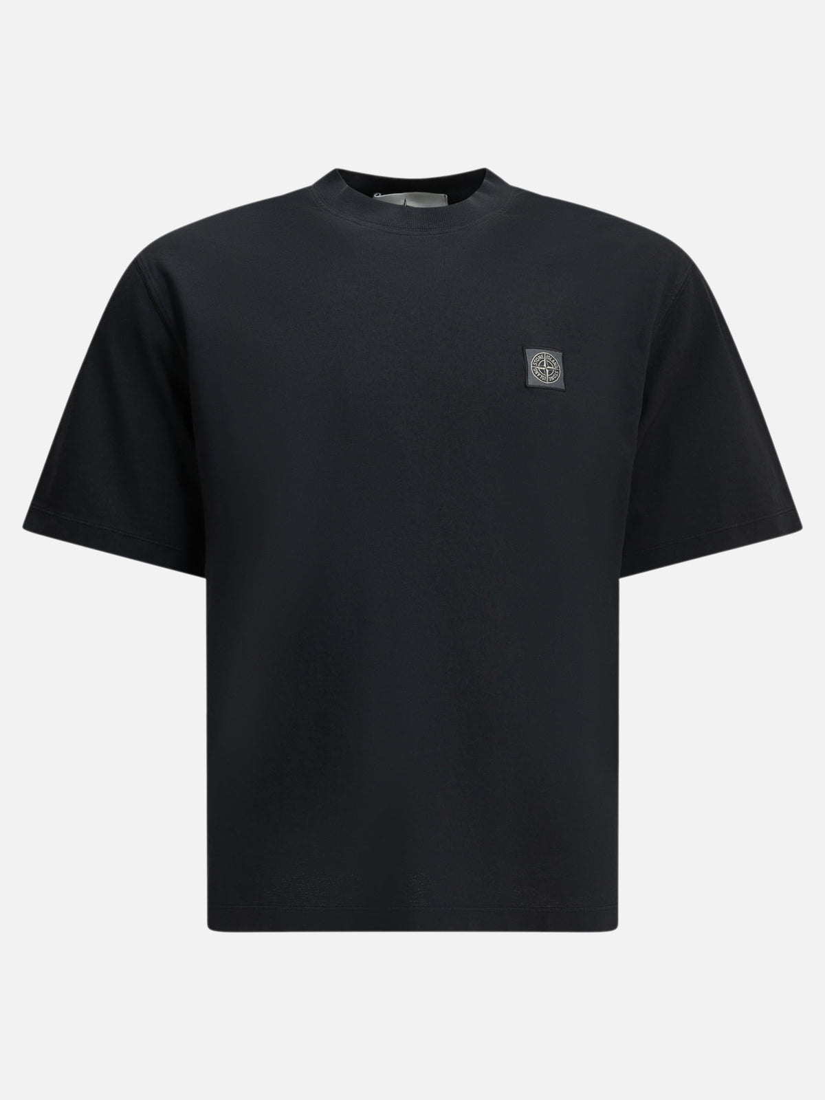 Stone Island Crew-neck T-shirt with logo Blue - VIETTI