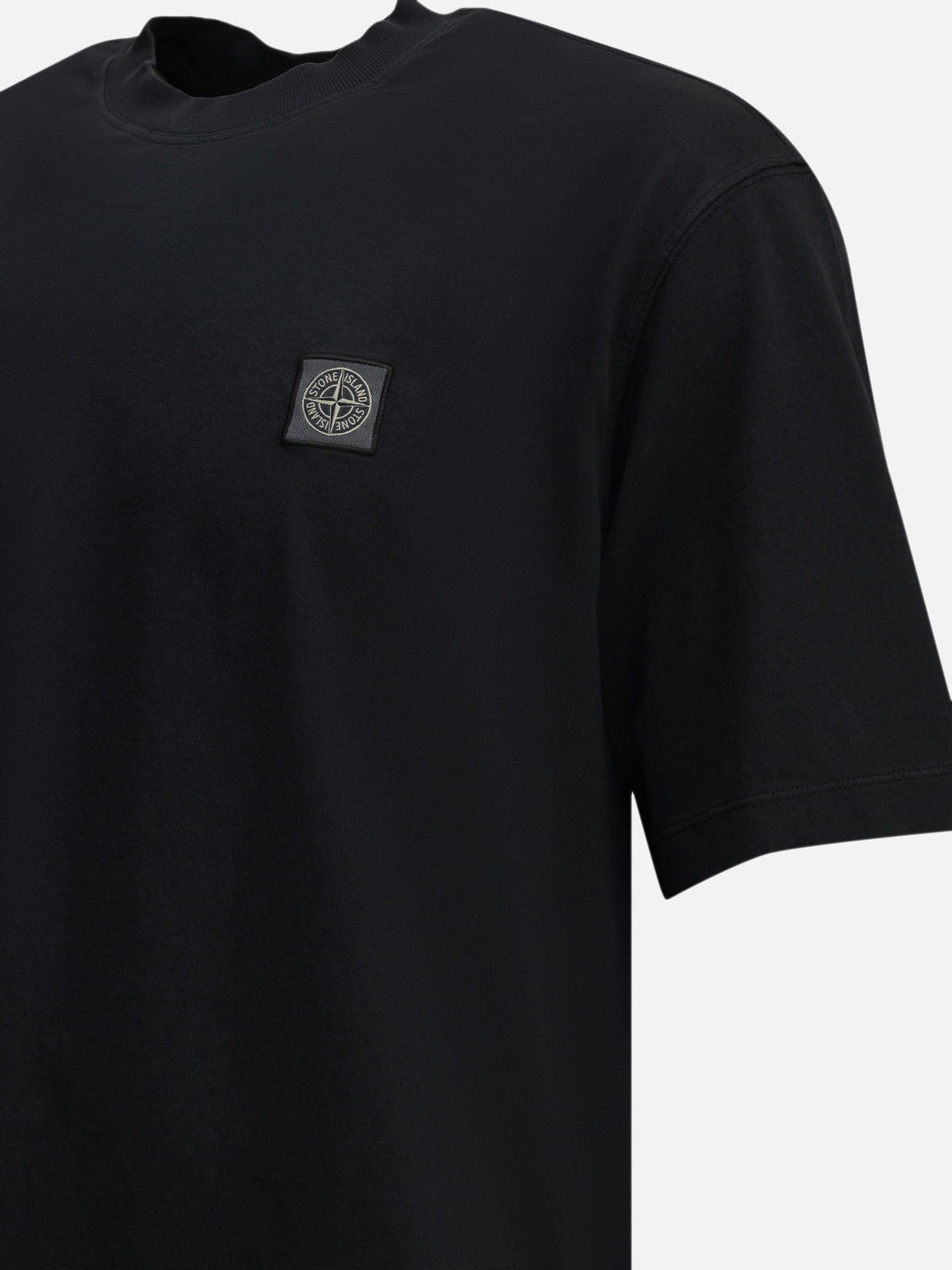 Stone Island Crew-neck T-shirt with logo Blue - VIETTI