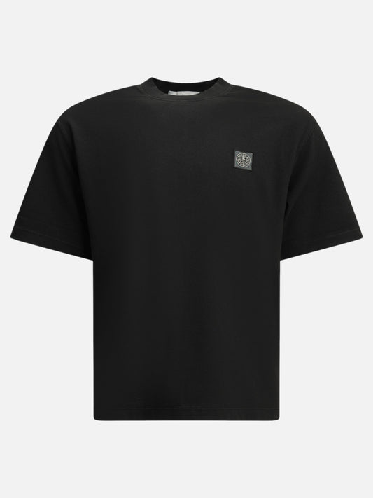 Stone Island Crew-neck T-shirt with logo Black

