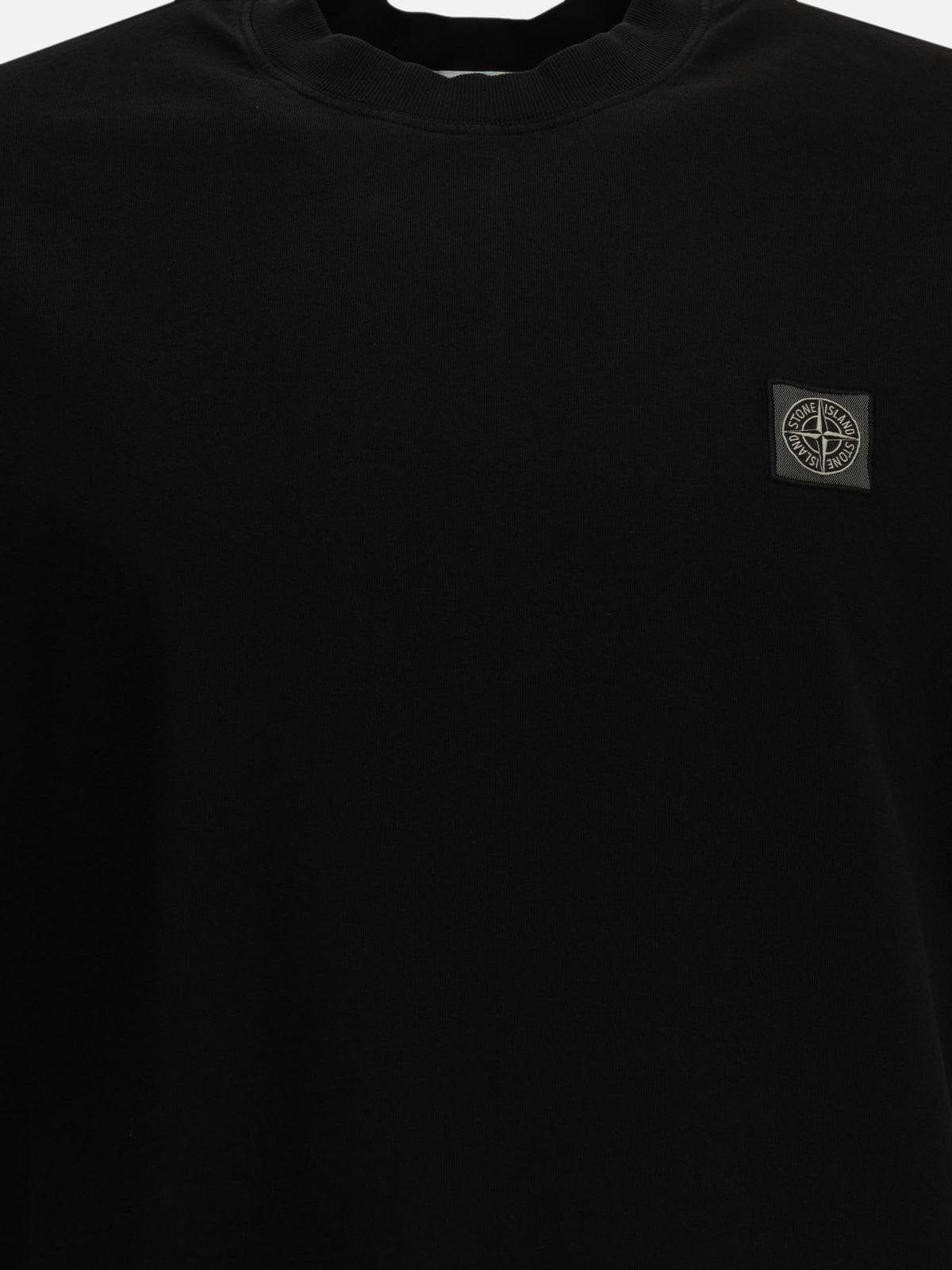 Stone Island Crew-neck T-shirt with logo Black - VIETTI
