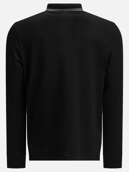 Stone Island Button-down polo shirt with logo Black

