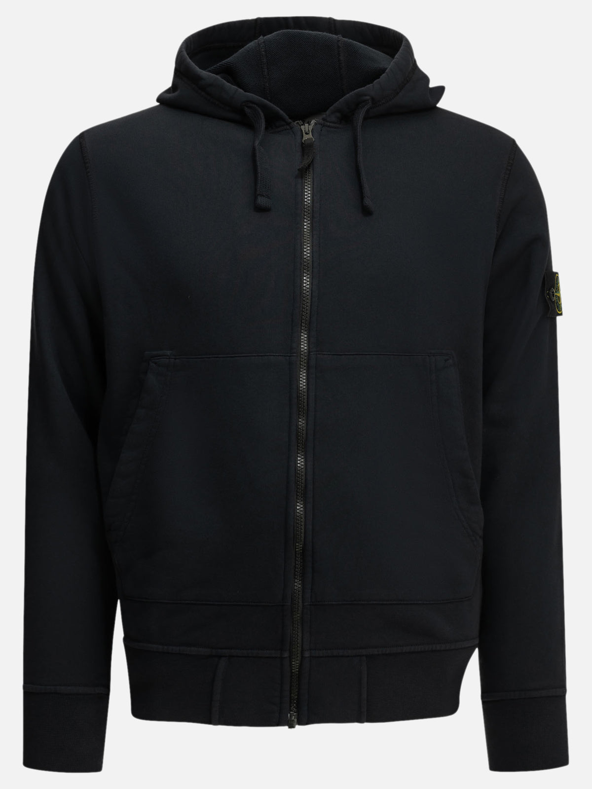 Stone Island Zip-up Sweatshirt with Logo Blue - VIETTI