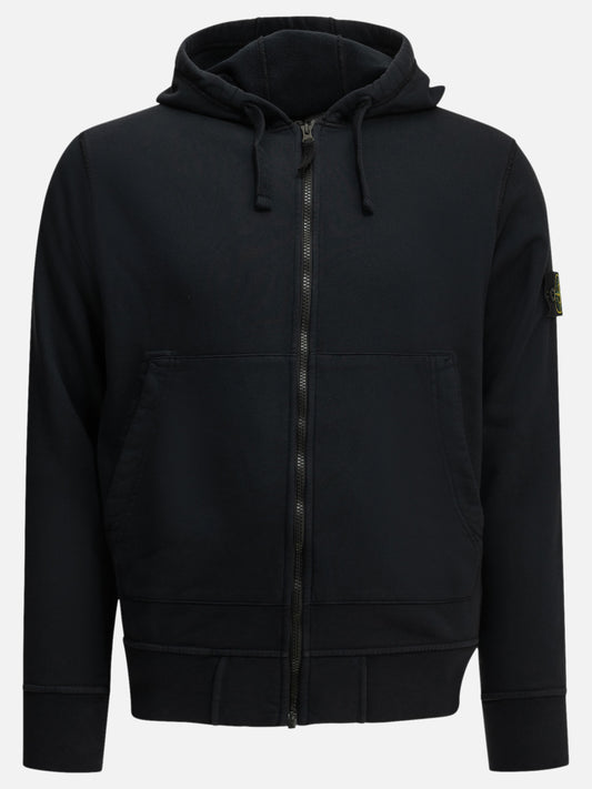 Stone Island Zip-up Sweatshirt with Logo Blue

