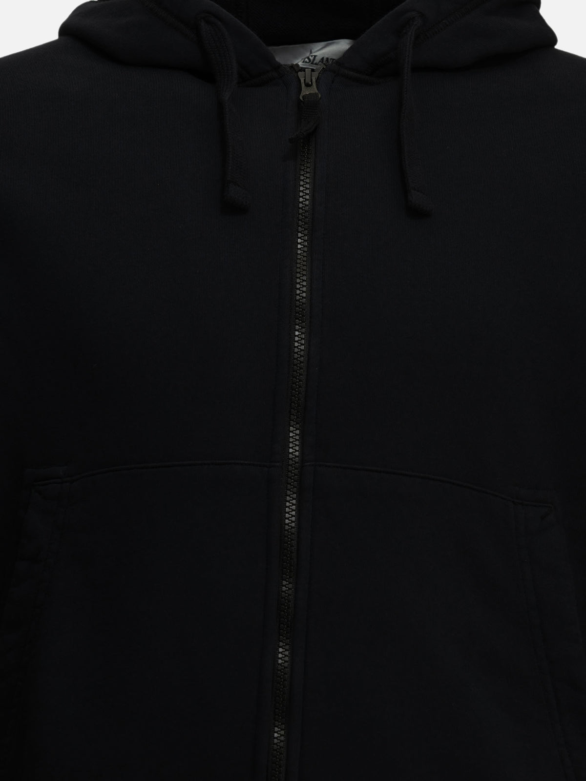Stone Island Zip-up Sweatshirt with Logo Blue - VIETTI