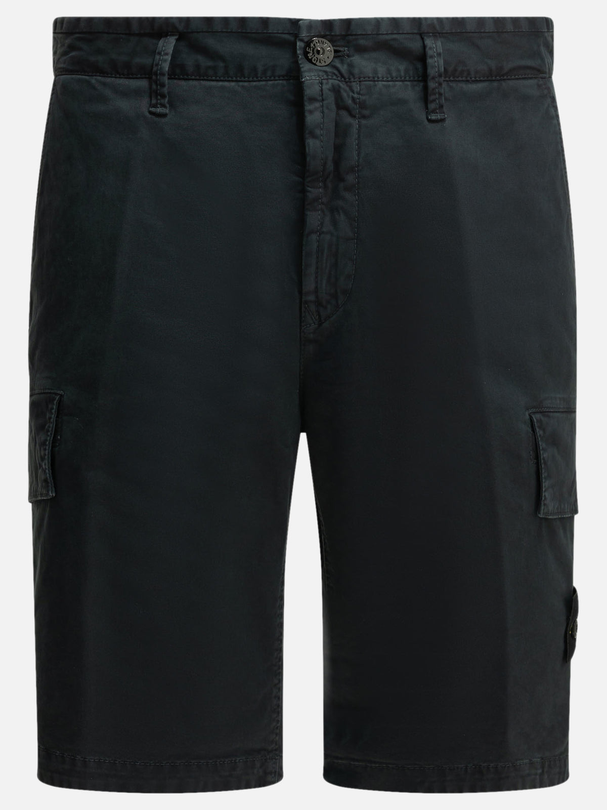 Stone Island Logo Cargo Shorts Blue