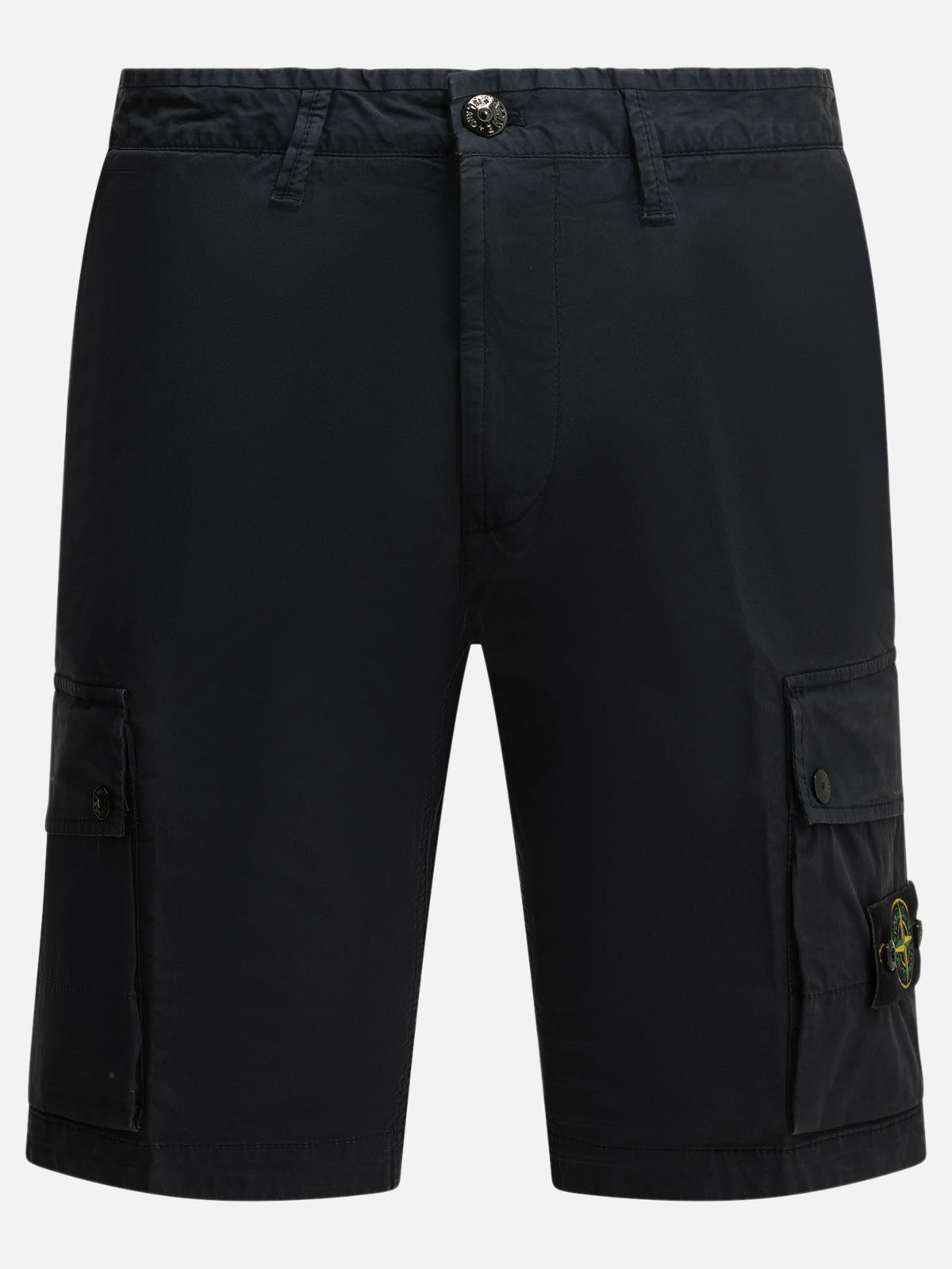 Stone Island Logo Cargo Shorts Blue - VIETTI