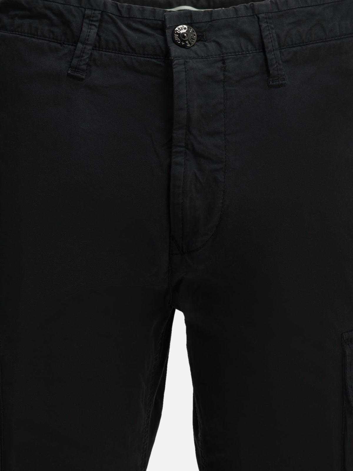 Stone Island Logo Cargo Shorts Blue - VIETTI