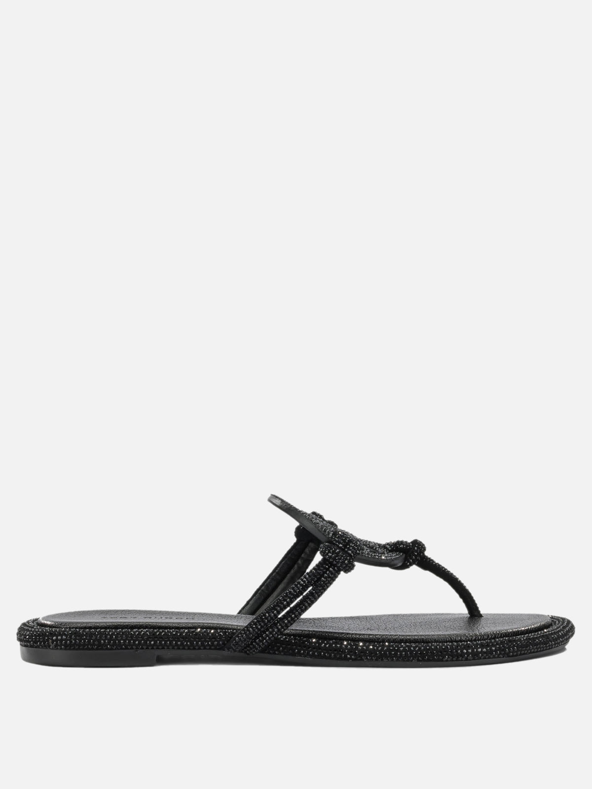 Tory Burch "Miller" Flat Sandals Black