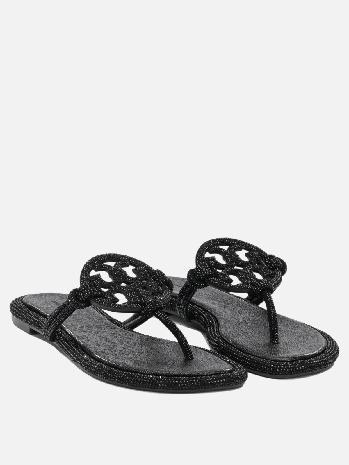 Tory Burch "Miller" Flat Sandals Black - VIETTI