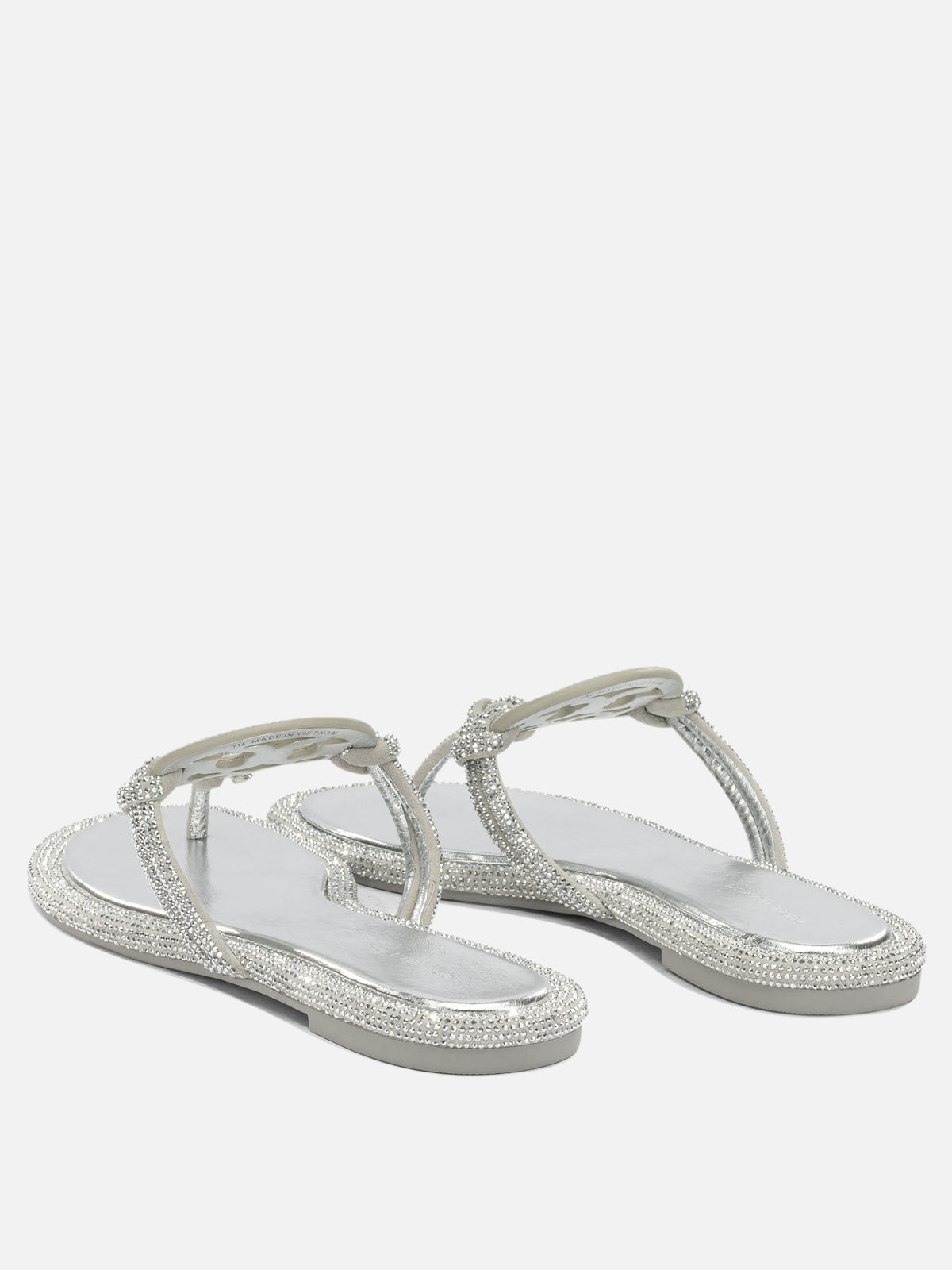 Tory Burch "Miller" Flat Sandals Silver - VIETTI