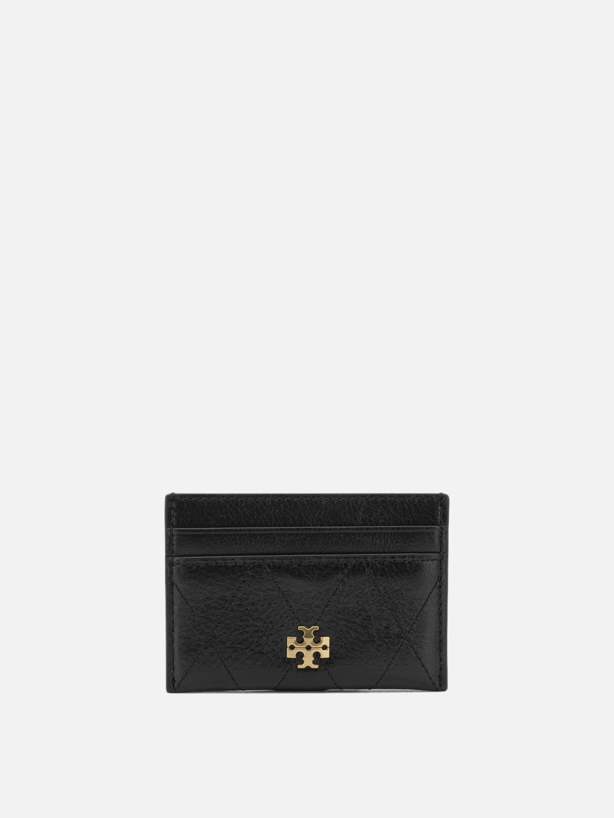 Tory Burch "Charlie Quilted" Card Holder Black